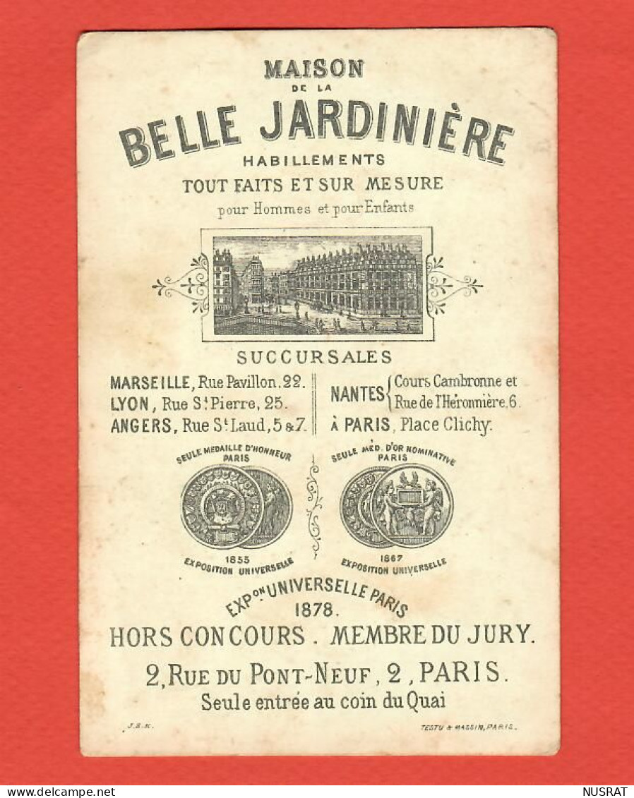 Maison De La Belle Jardinière, Ravissante Chromo, Lith. Testu & Massin, Weld TM3-C4-1, Mariée - Autres & Non Classés
