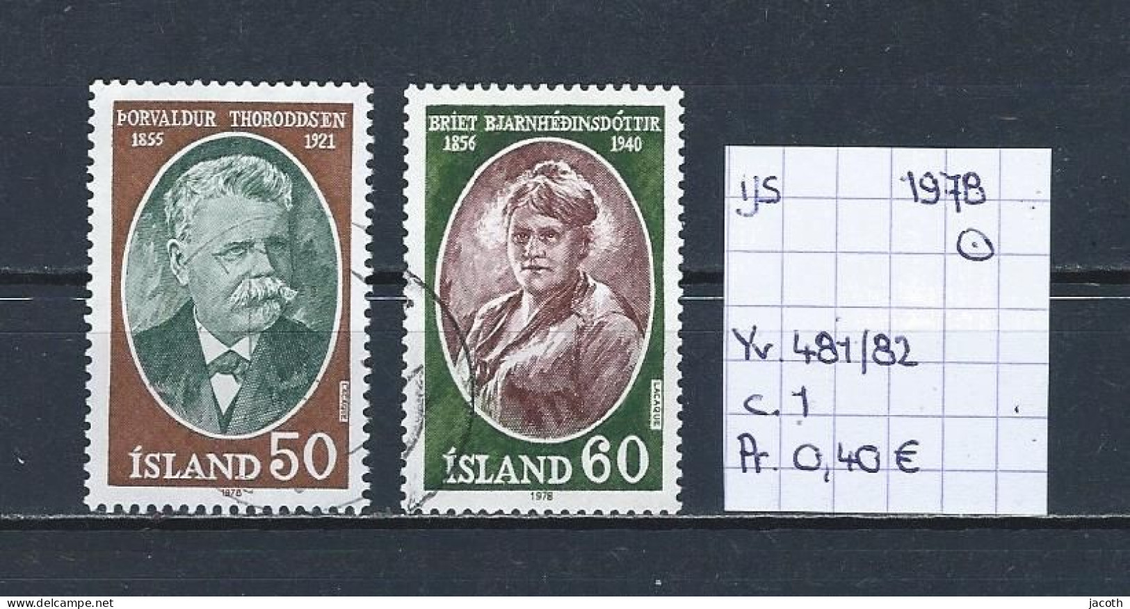 (TJ) IJsland 1978 - YT 481/82 (gest./obl./used) - Used Stamps