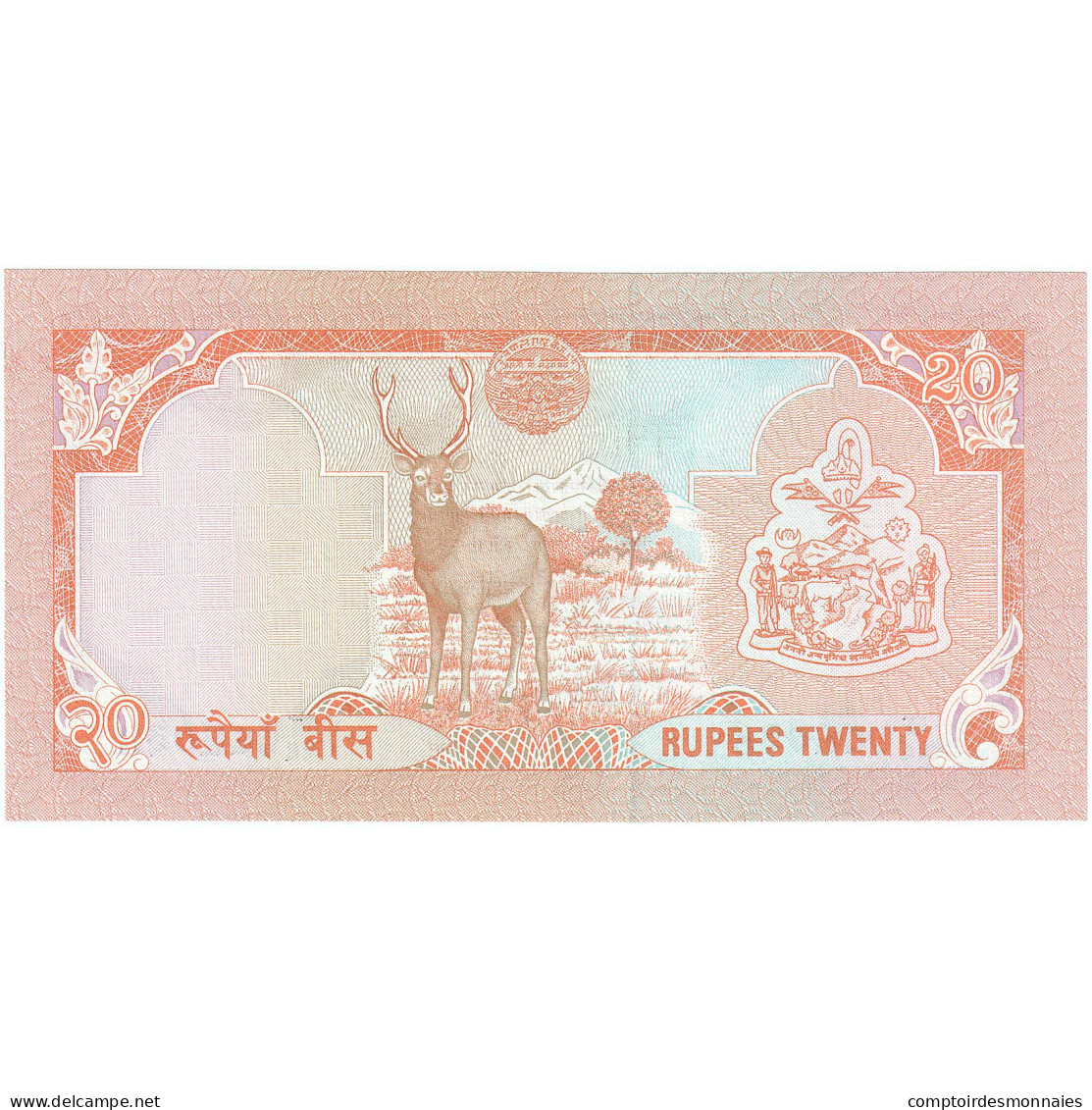 Népal, 20 Rupees, KM:38b, NEUF - Népal