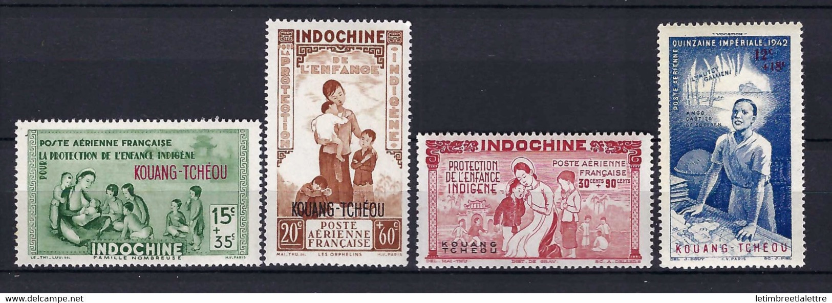 Kouang Tchéou - Poste Aérienne - YT N° 1 à 4 ** - Neuf Sans Charnière - 1942 - Unused Stamps