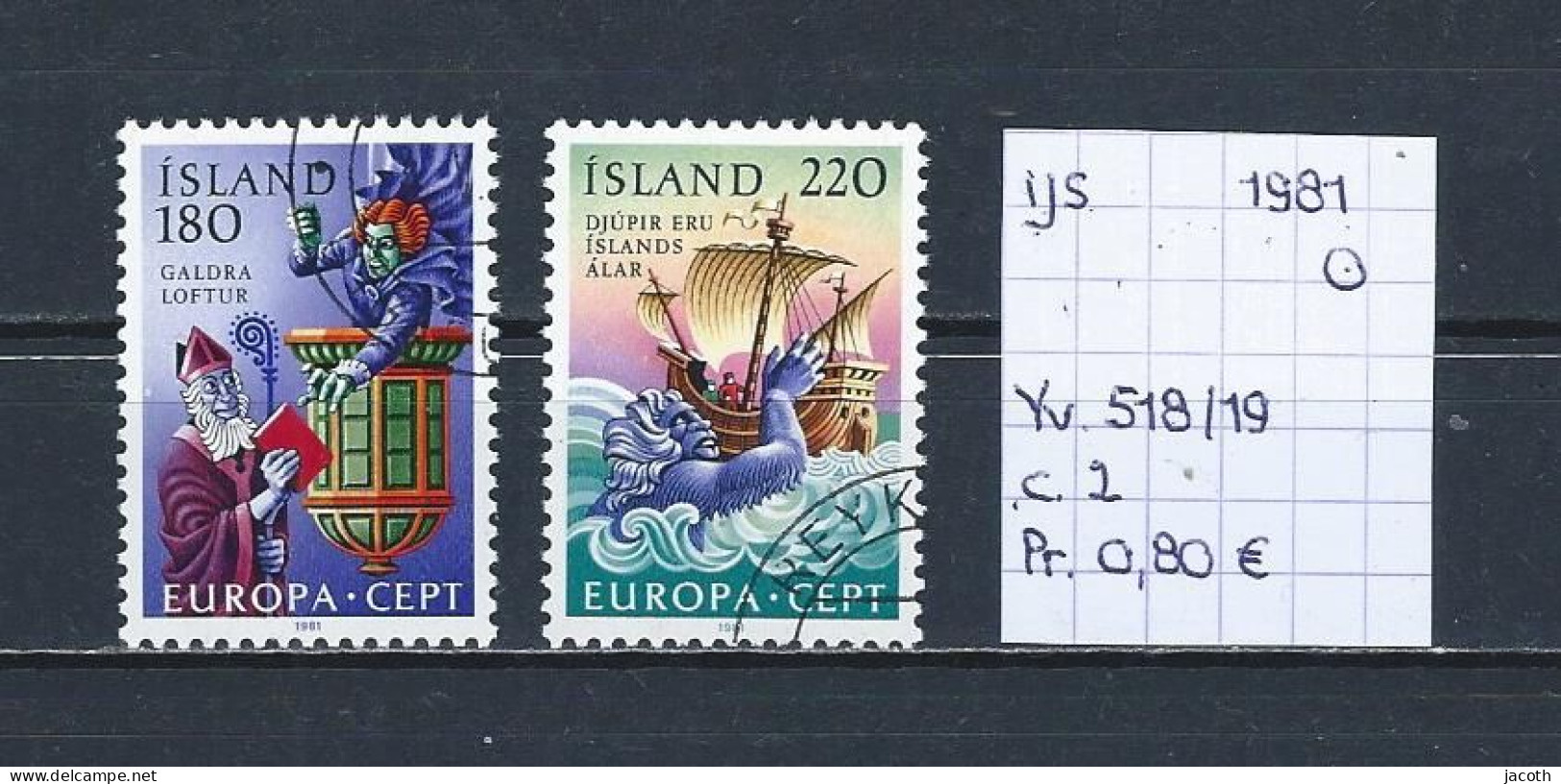 (TJ) IJsland 1981 - YT 518/19 (gest./obl./used) - Gebruikt