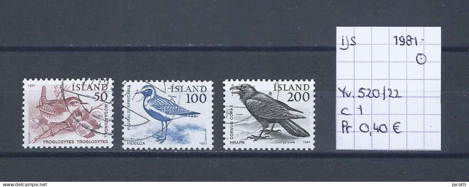 (TJ) IJsland 1981 - YT 520/22 (gest./obl./used) - Used Stamps