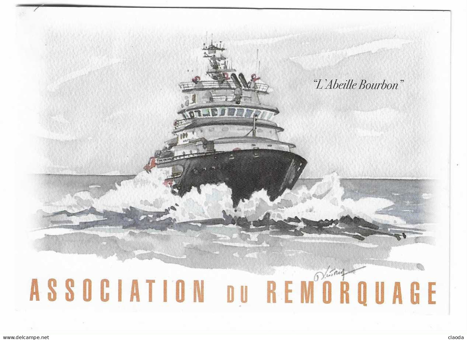 30 B - REMORQUEUR  ABEILLE BOURBON - ASSOCIATION DU REMORQUAGE - (2 SCAN) - Remolcadores