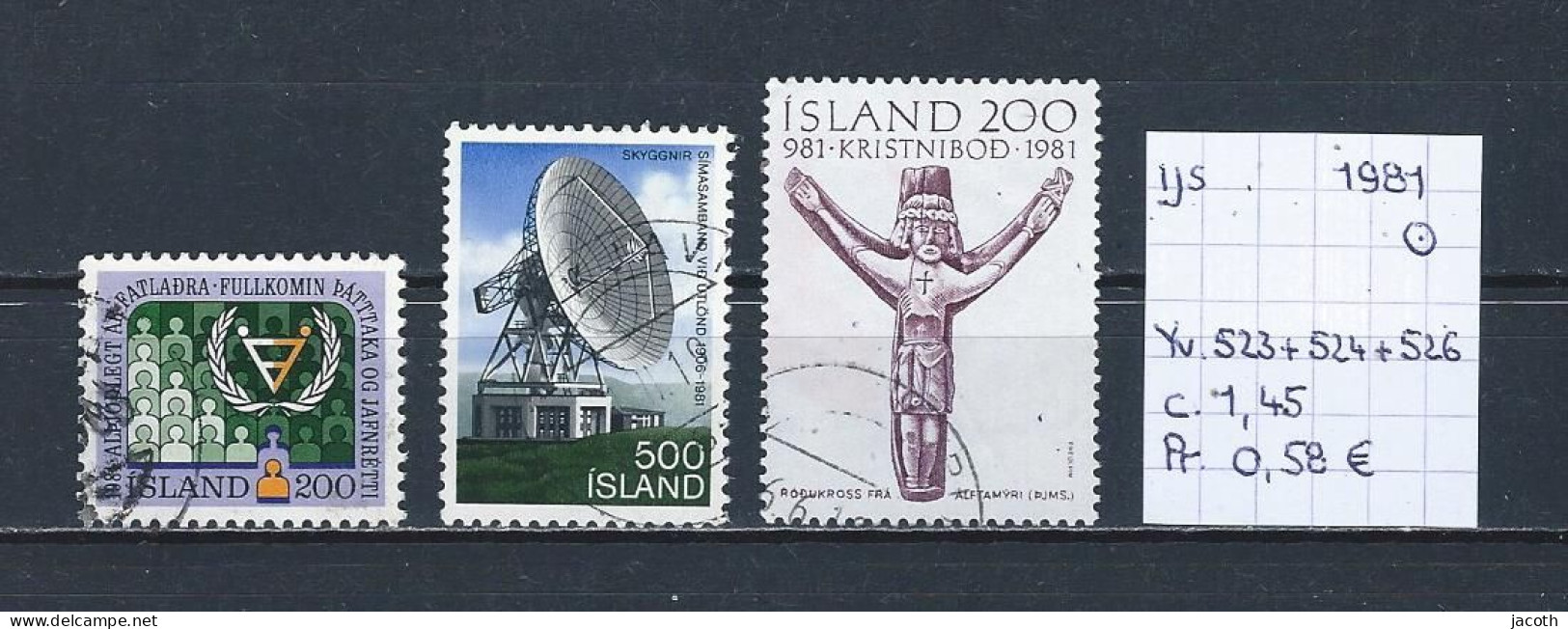 (TJ) IJsland 1981 - YT 523 + 524 + 526 (gest./obl./used) - Used Stamps