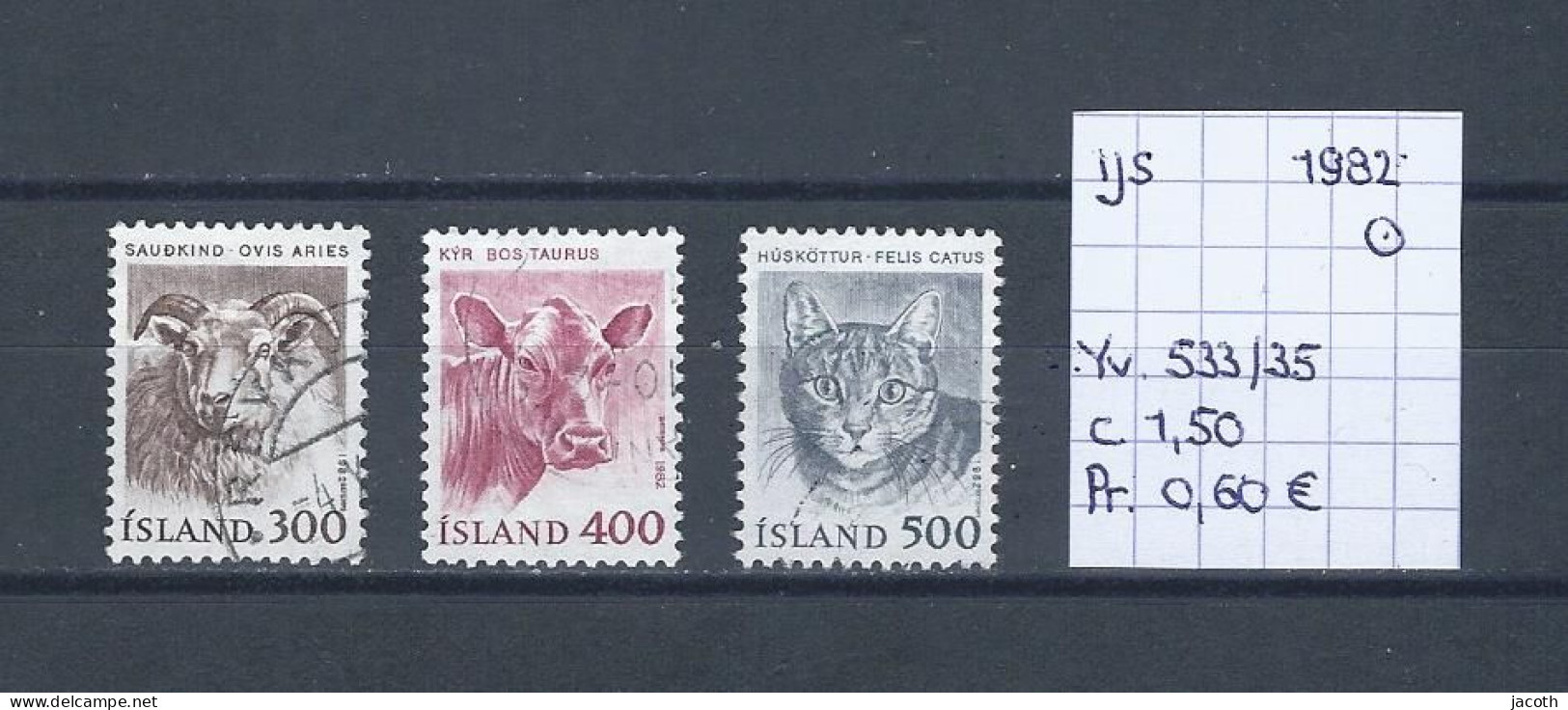 (TJ) IJsland 1982 - YT 533/35 (gest./obl./used) - Usati