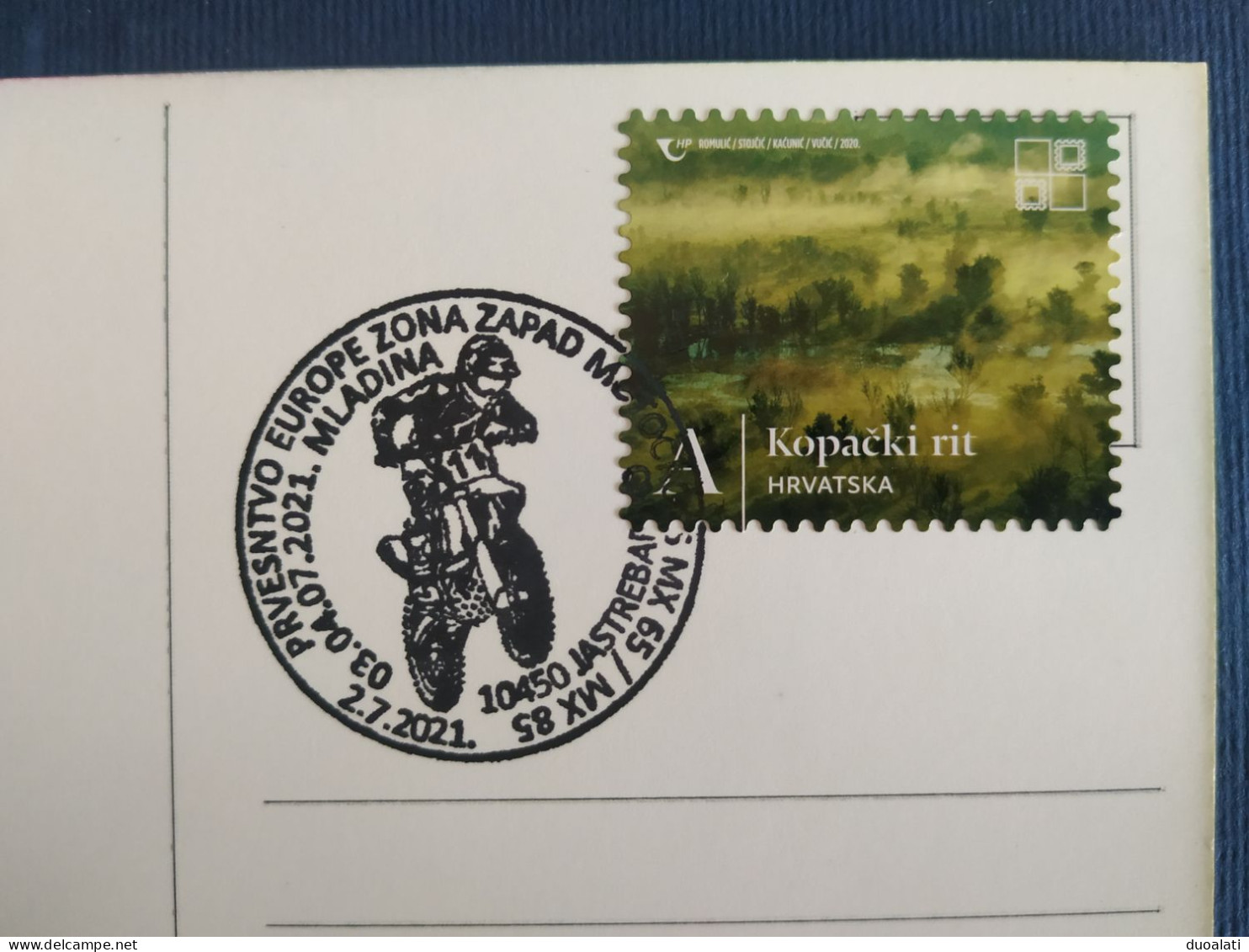 Croatia Hrvatska 2021 Jastrebarsko Motocross MX65 MX85 European Championship Zone West Motorbikes Stationery & Postmark - Moto