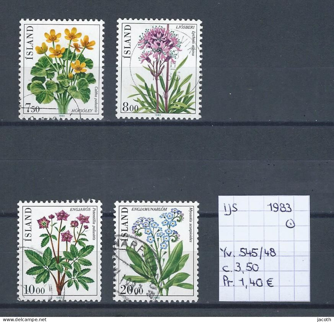 (TJ) IJsland 1983 - YT 545/48 (gest./obl./used) - Used Stamps