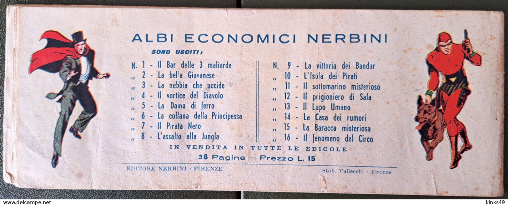 B250> UOMO MASCHERATO "L'Isola Dei Pirati" - Striscia NERBINI Albi Economici Del 1949 ! - Erstauflagen