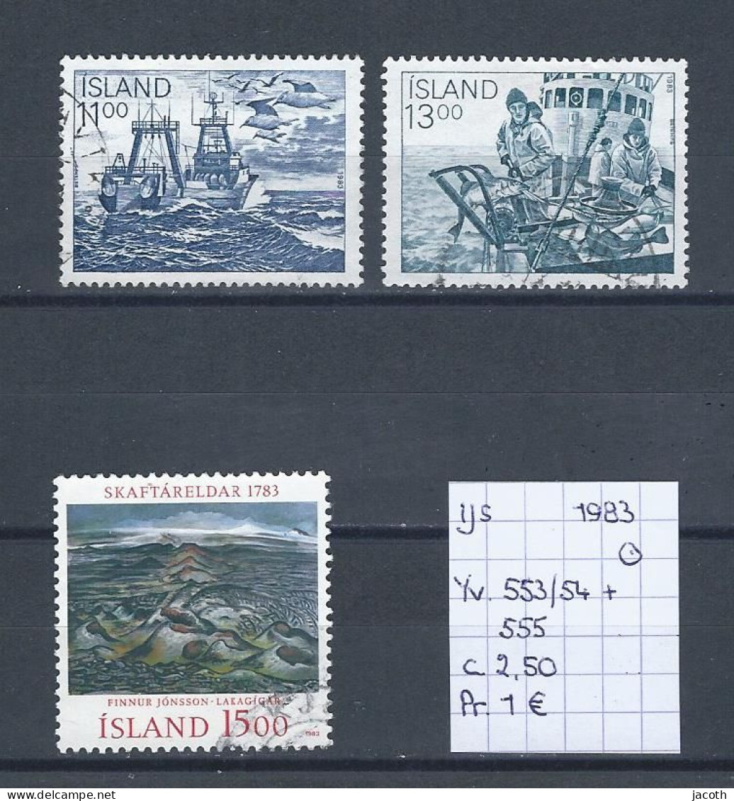 (TJ) IJsland 1983 - YT 553/54 + 555 (gest./obl./used) - Gebraucht