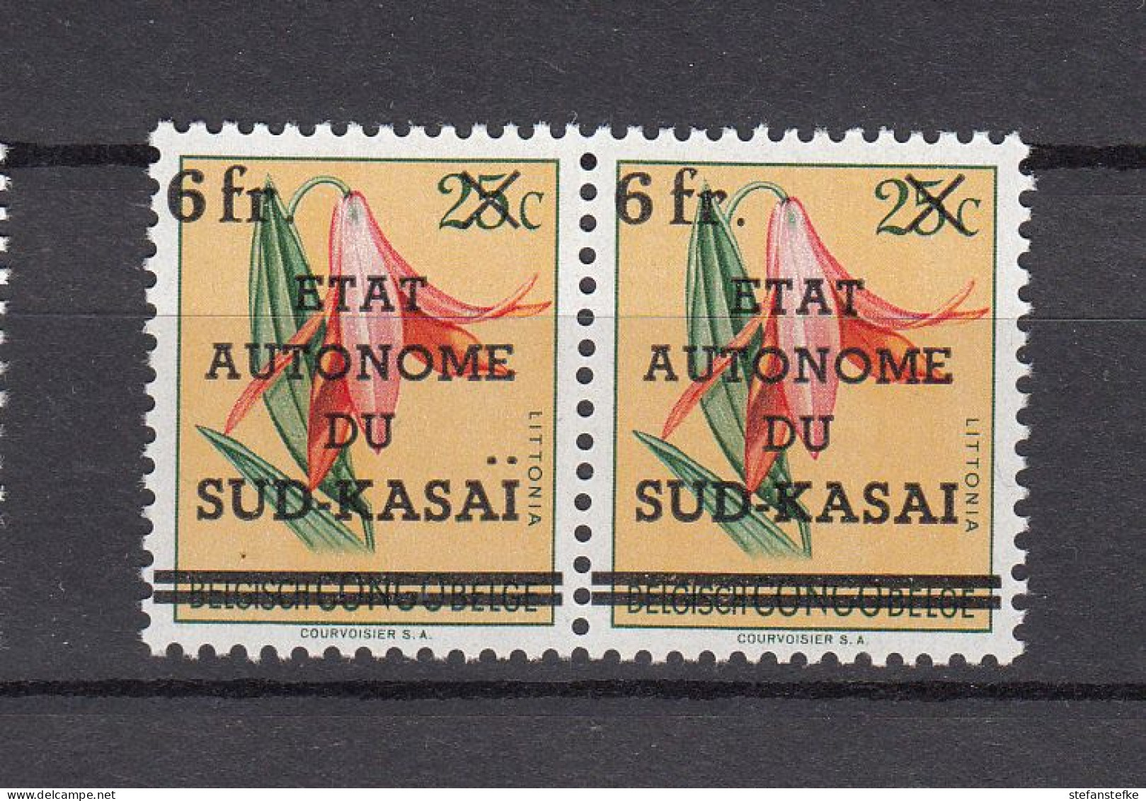 Zuid - Kasai : Ocb Nr:  10 - V ** MNH  (zie Scan) Sans Point Sur Le I + Surcharge A Gauche - South-Kasaï