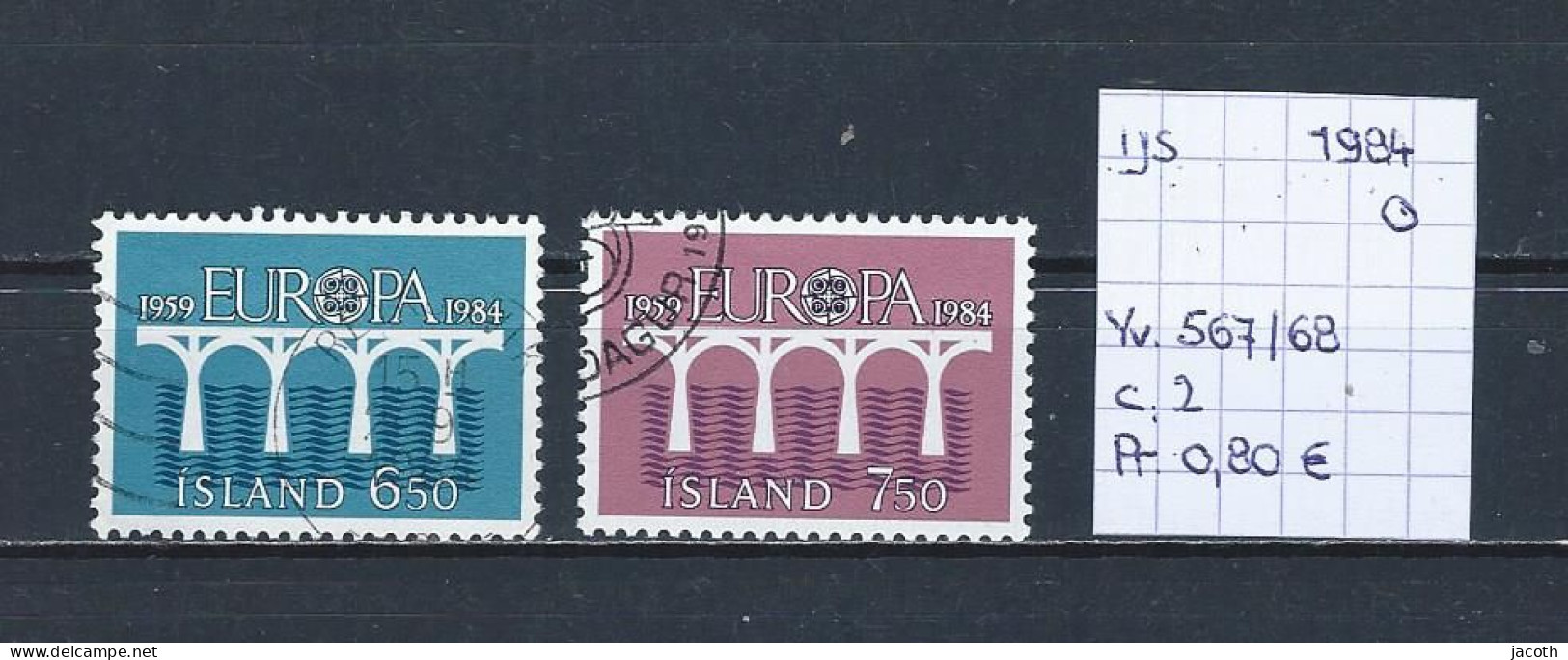 (TJ) IJsland 1984 - YT 567/68 (gest./obl./used) - Usados