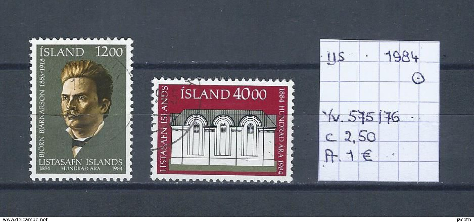 (TJ) IJsland 1984 - YT 575/76 (gest./obl./used) - Usados