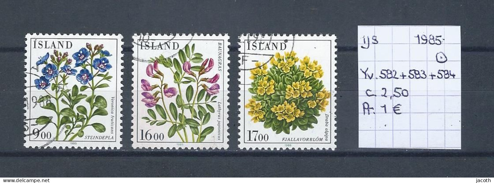 (TJ) IJsland 1985 - YT 582 + 583 + 584 (gest./obl./used) - Used Stamps