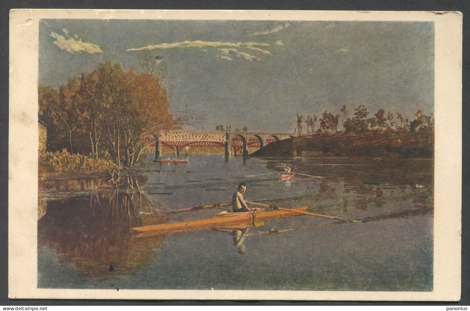 Rowing Kayak Canoe - Max Schmitt In A Single Scull By T. Eakins - Rudersport