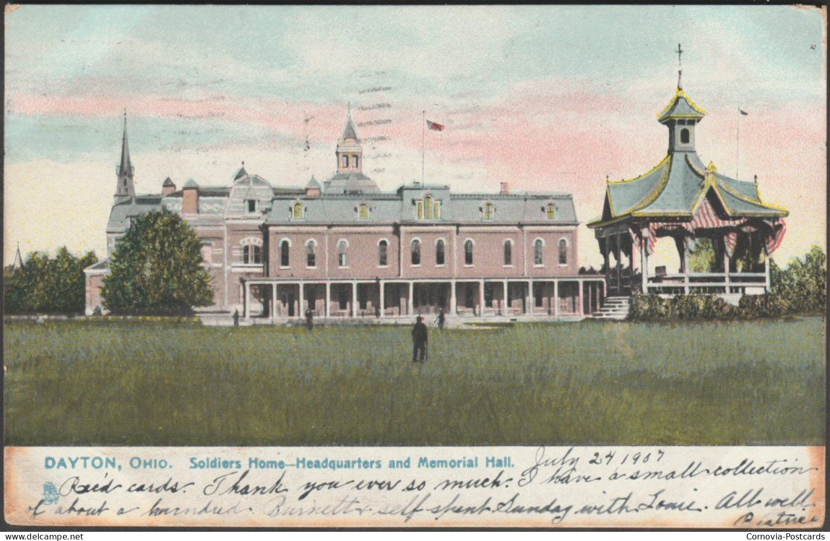 Soldiers Home, Dayton, Ohio, 1907 - Tuck's Raphotype Postcard - Dayton