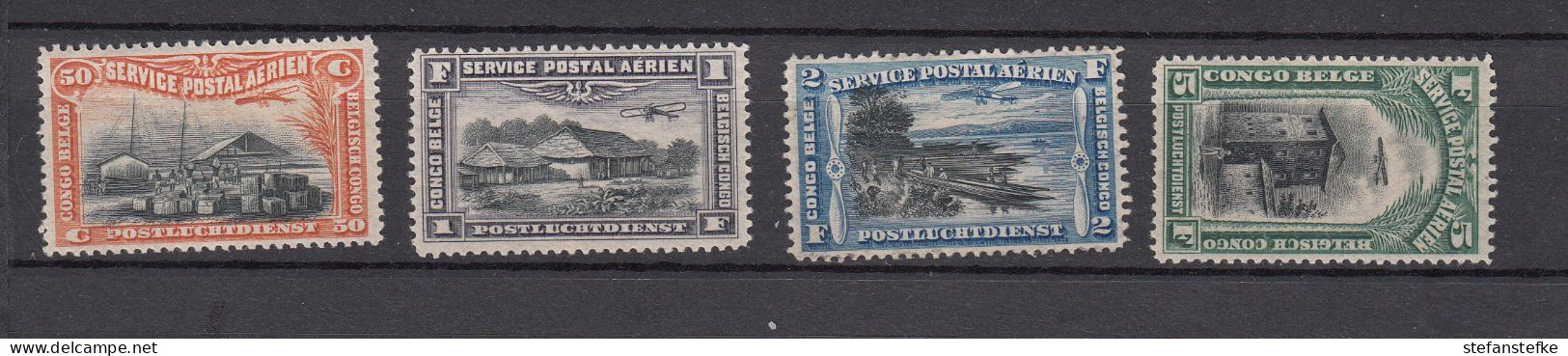 Congo Belge : Ocb Nr:  PA1 - PA 4 * MH (zie  Scan) - Unused Stamps