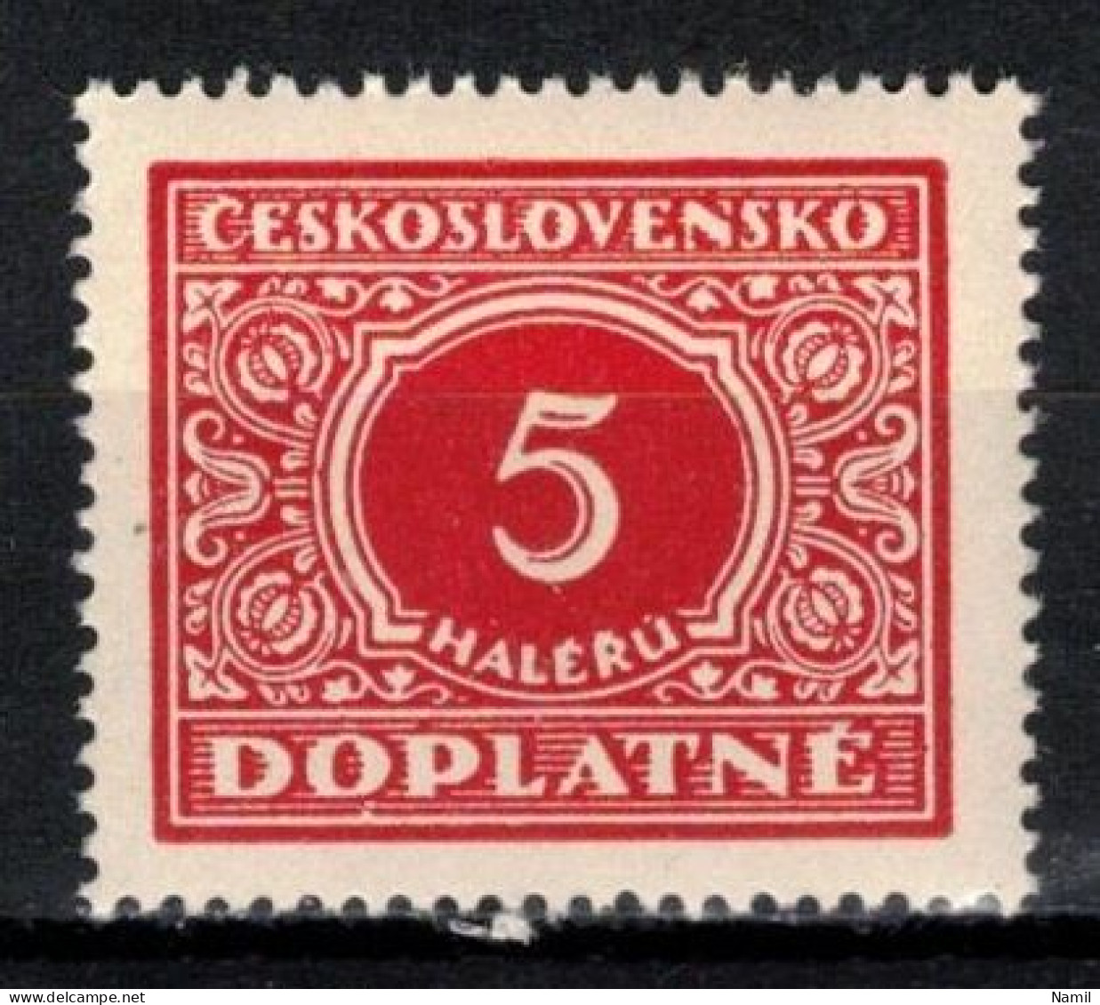 ** Tchécoslovaquie 1928 Mi P 55 (Yv TT 55), (MNH)** Varieté Position 13 - Errors, Freaks & Oddities (EFO)