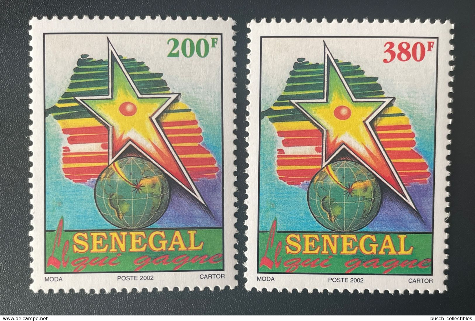 Sénégal 2002 Mi. 1994 / 1995 Le Sénégal Qui Gagne Map Karte Carte - Senegal (1960-...)