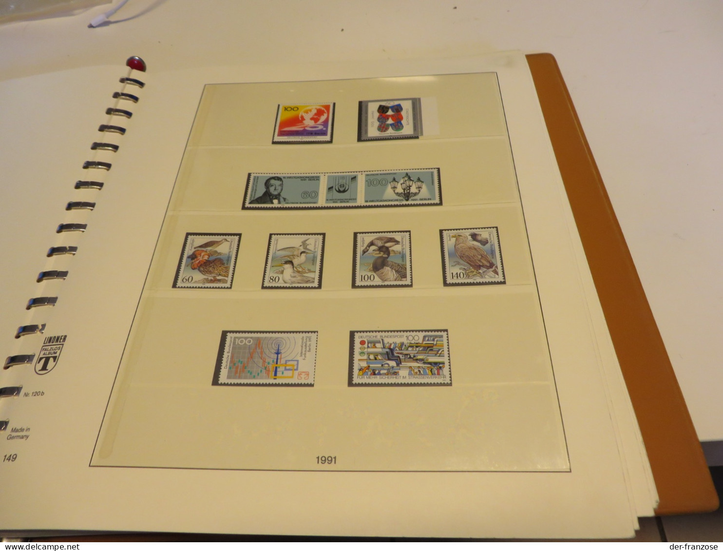 DEUTSCHLAND  1991 bis 1995  Posten  **/  MARKEN  auf  LINDNER -T- VORDRUCK  im  RINGBINDER