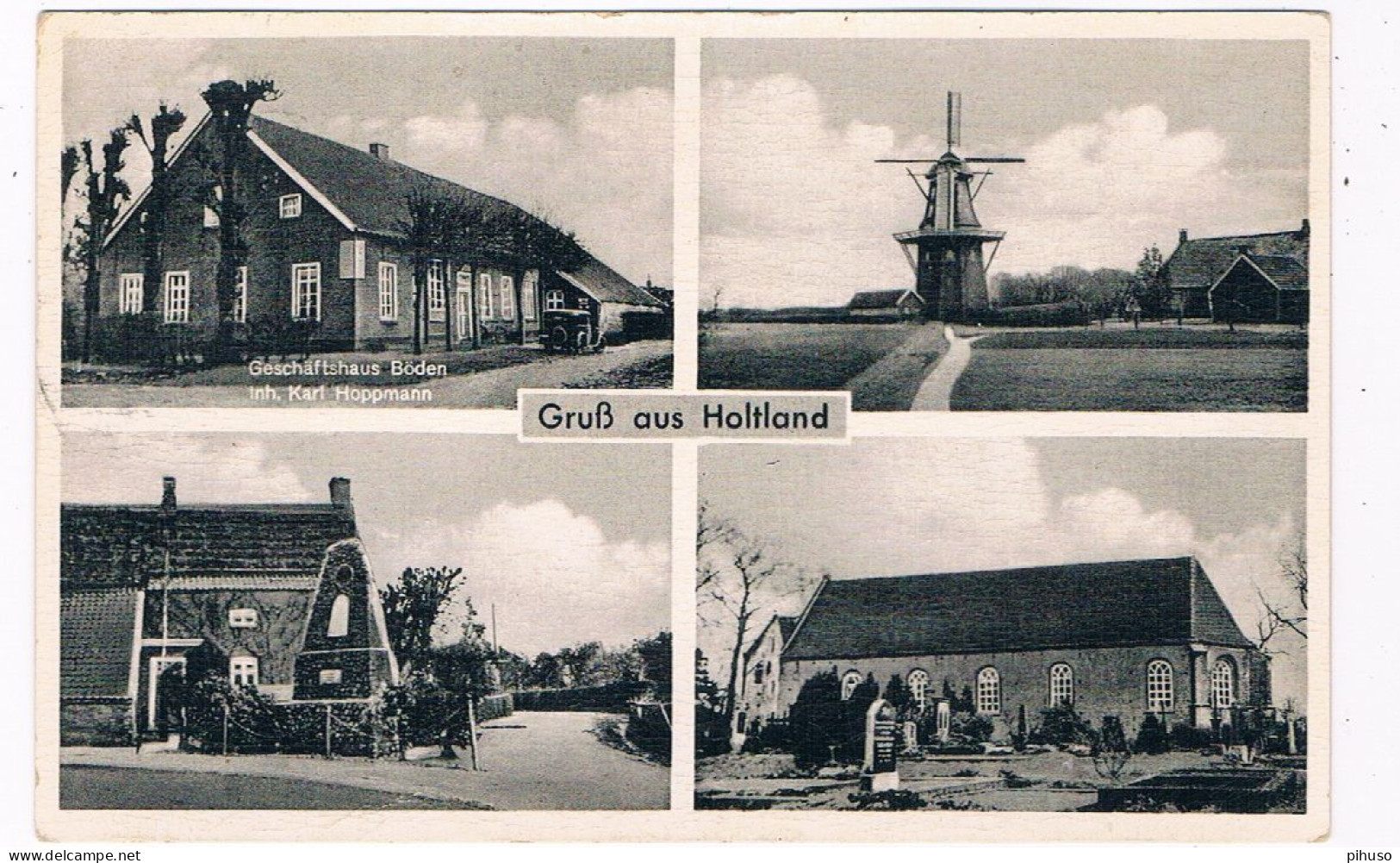 D-16023   HOLTLAND : Gruss Aus ( Mit Mühle) - Leer