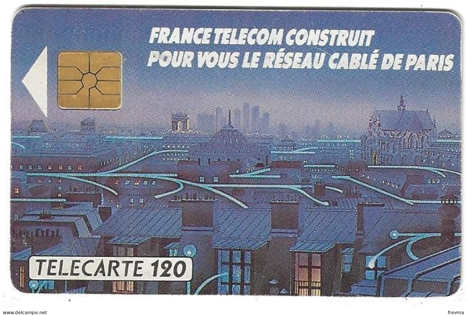 Telecarte F 110 Reseau Cablé De Paris 120 Unités GEM - 1990