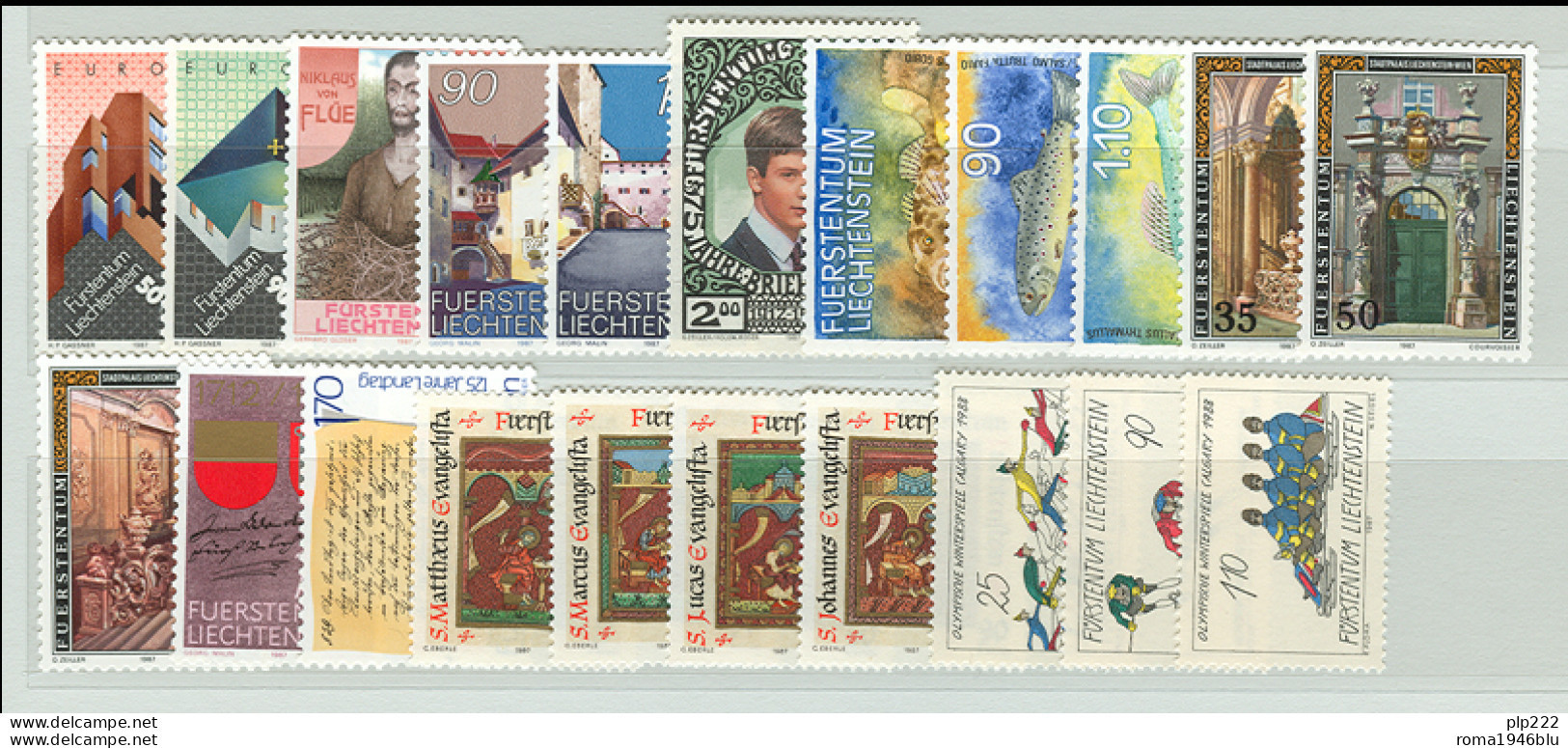 Liechtenstein 1987 Annata Completa / Complete Year Set **/MNH VF - Annate Complete