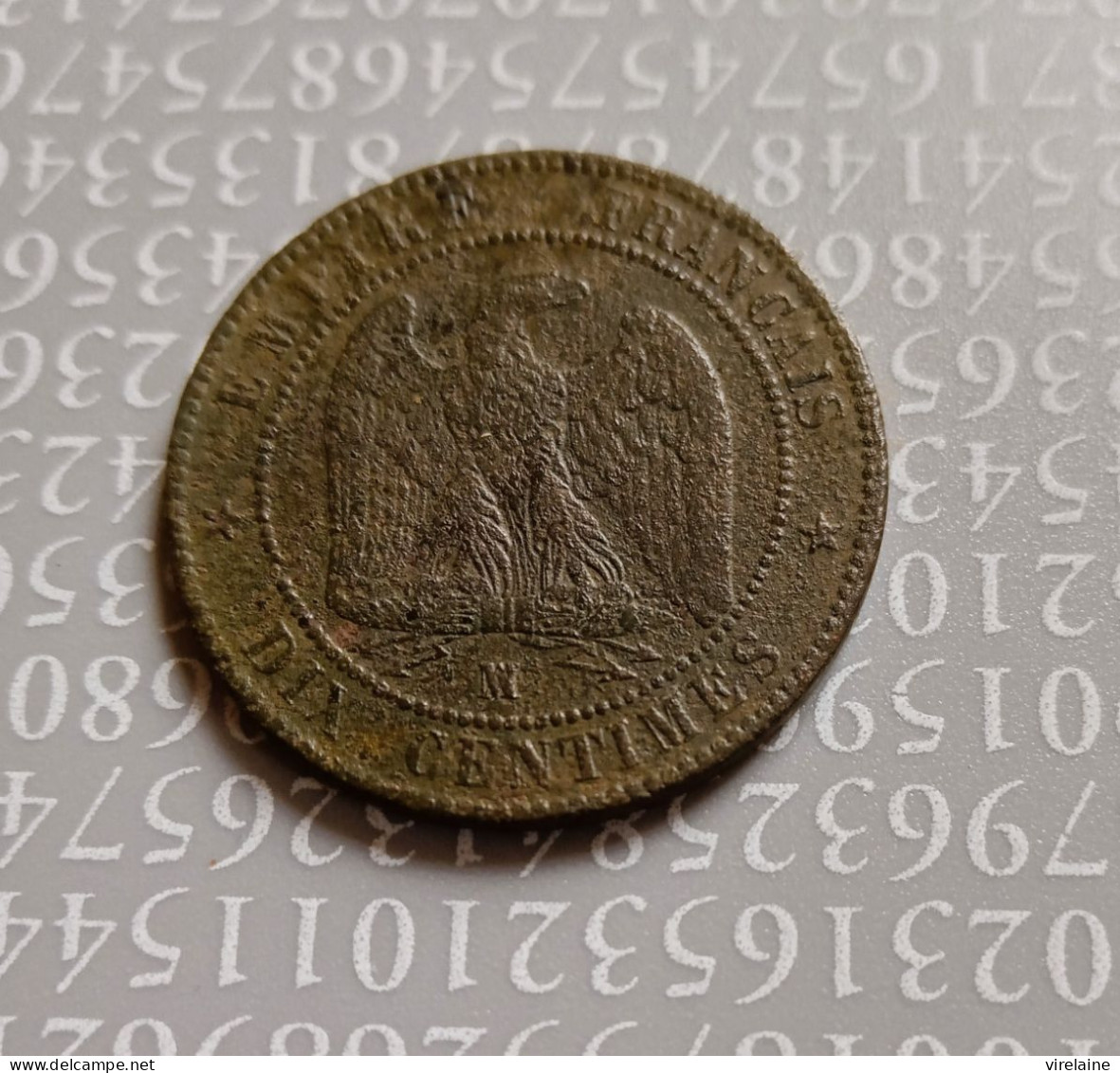 10 CENTIMES NAPOLEON III 1855 MA Chien (B13 16)F - 10 Centimes