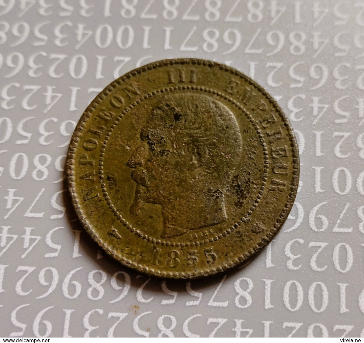 10 CENTIMES NAPOLEON III 1855 MA Chien (B13 16)F - 10 Centimes