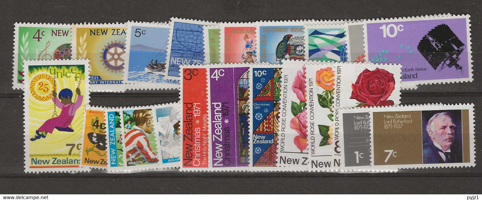 1971 MNH New Zealand Year Collection Postfris** - Nuovi