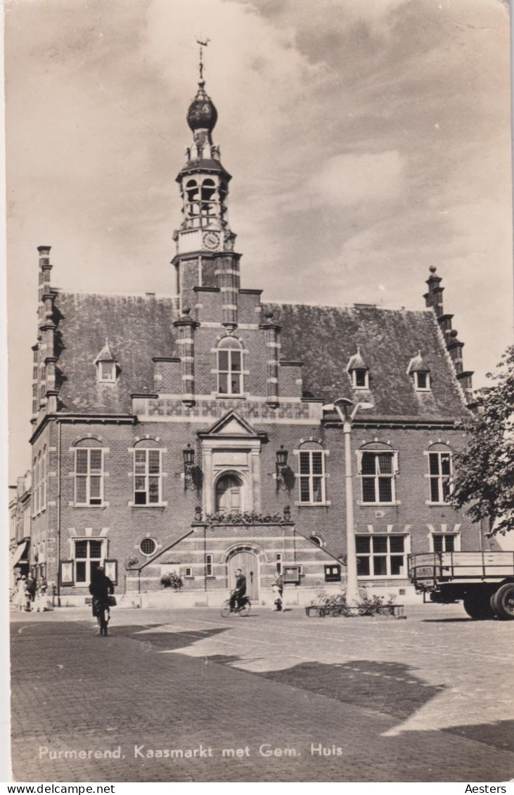 Purmerend; Kaasmarkt (zonder Kaas) Met Gemeentehuis - Gelopen. (G. Rijser - Purmerend) - Purmerend