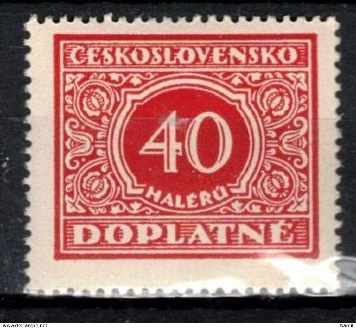 ** Tchécoslovaquie 1928 Mi P 59 (Yv TT 55), (MNH)** Varieté Position 65 - Varietà & Curiosità