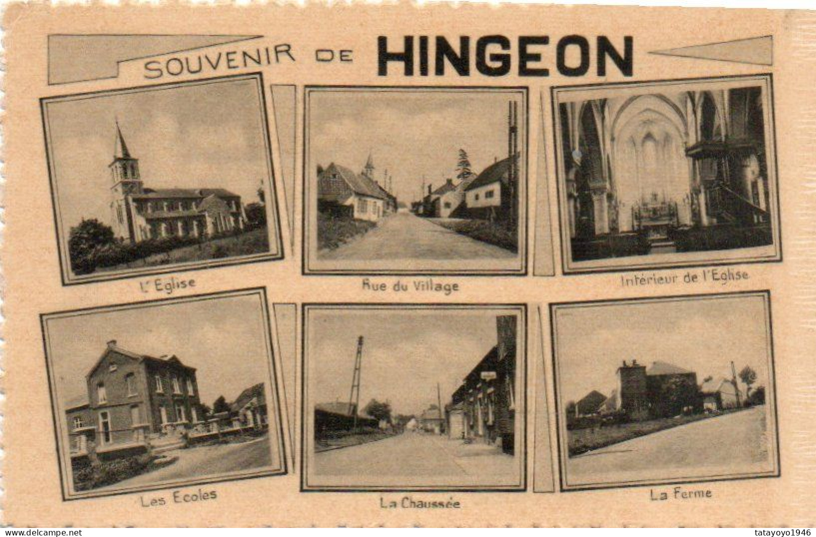 Souvenir De Hingeon  Carte Festonnée Multivues N'a Pas Circulé - Fernelmont