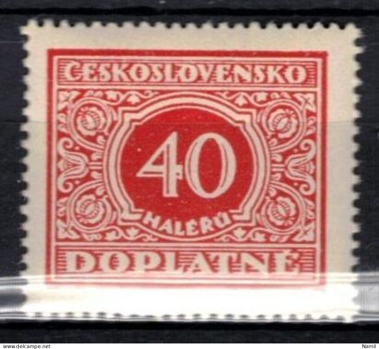 ** Tchécoslovaquie 1928 Mi P 59 (Yv TT 55), (MNH)** Varieté Position 84 - Varietà & Curiosità