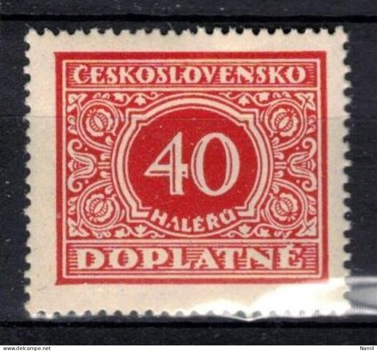 ** Tchécoslovaquie 1928 Mi P 59 (Yv TT 55), (MNH)** Varieté Position 94 - Errors, Freaks & Oddities (EFO)