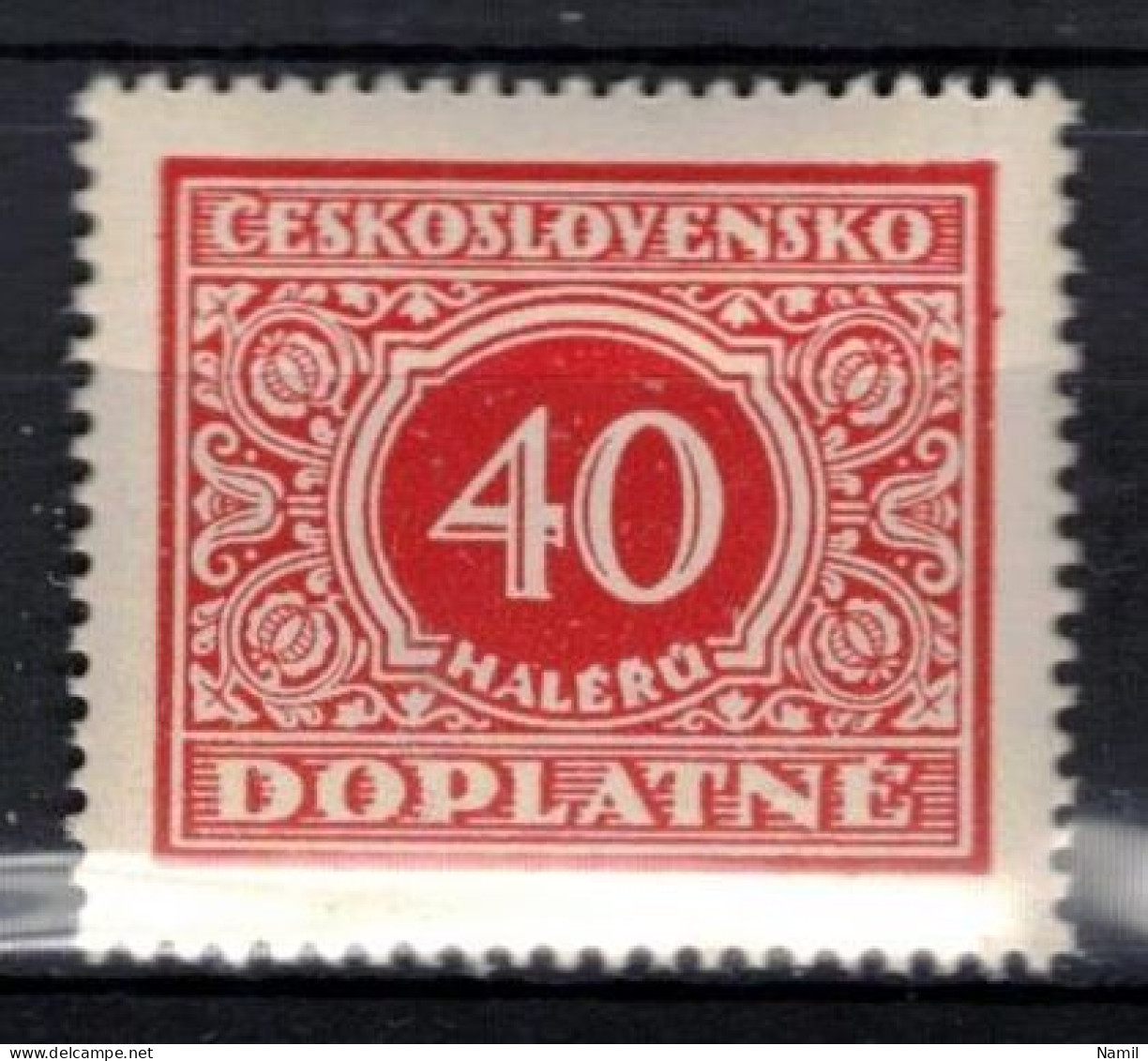 ** Tchécoslovaquie 1928 Mi P 59 (Yv TT 55), (MNH)** Varieté Position 22 - Abarten Und Kuriositäten