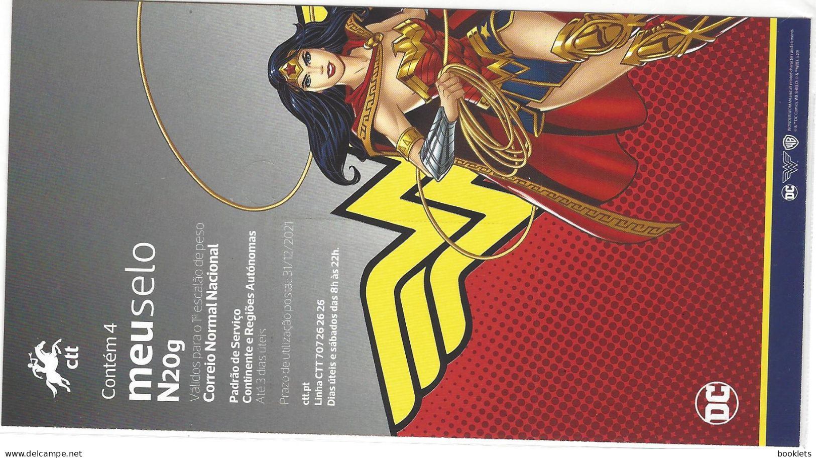 PORTUGAL, 2020, Booklet 113, Wonderwoman, 4x N20g - Carnets