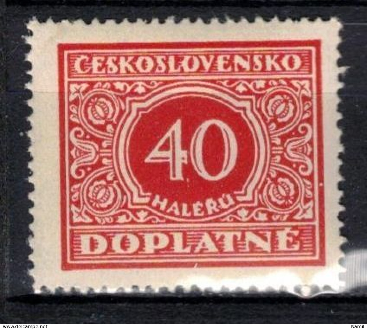 ** Tchécoslovaquie 1928 Mi P 59 (Yv TT 55), (MNH)** Varieté Position 57 - Abarten Und Kuriositäten