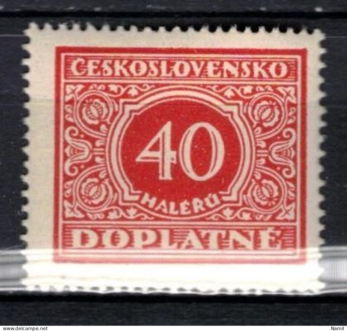 ** Tchécoslovaquie 1928 Mi P 59 (Yv TT 55), (MNH)** Varieté Position 69 - Errors, Freaks & Oddities (EFO)
