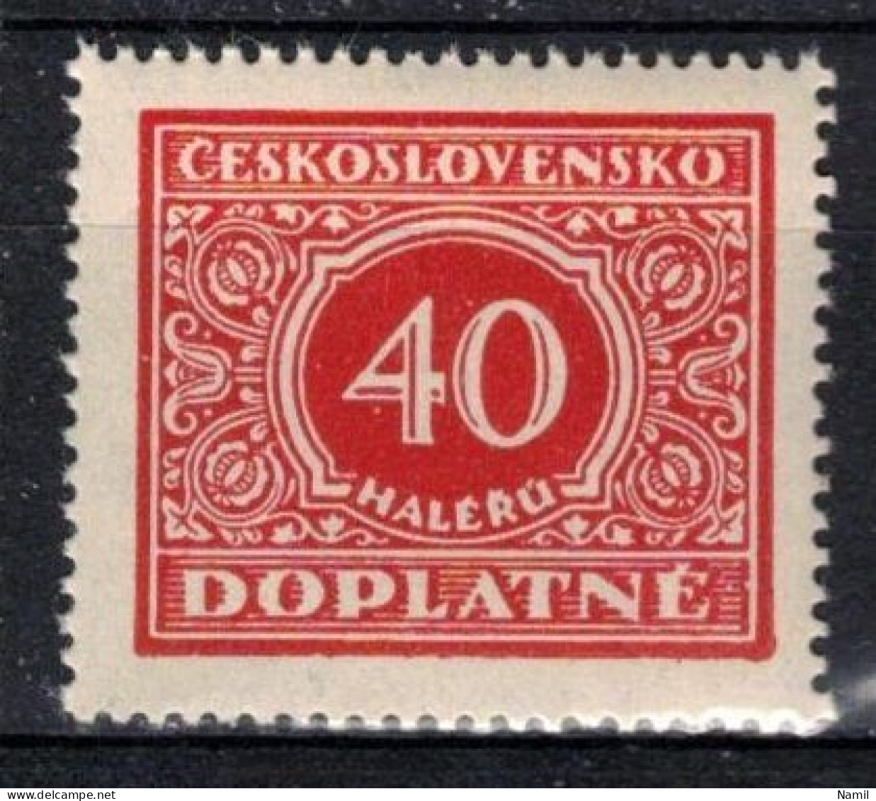 ** Tchécoslovaquie 1928 Mi P 59 (Yv TT 55), (MNH)** Varieté Position 89 - Varietà & Curiosità