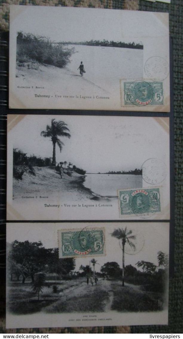 Benin Cotonou Lot 3 Cpa Timbrée Dahomey - Benín