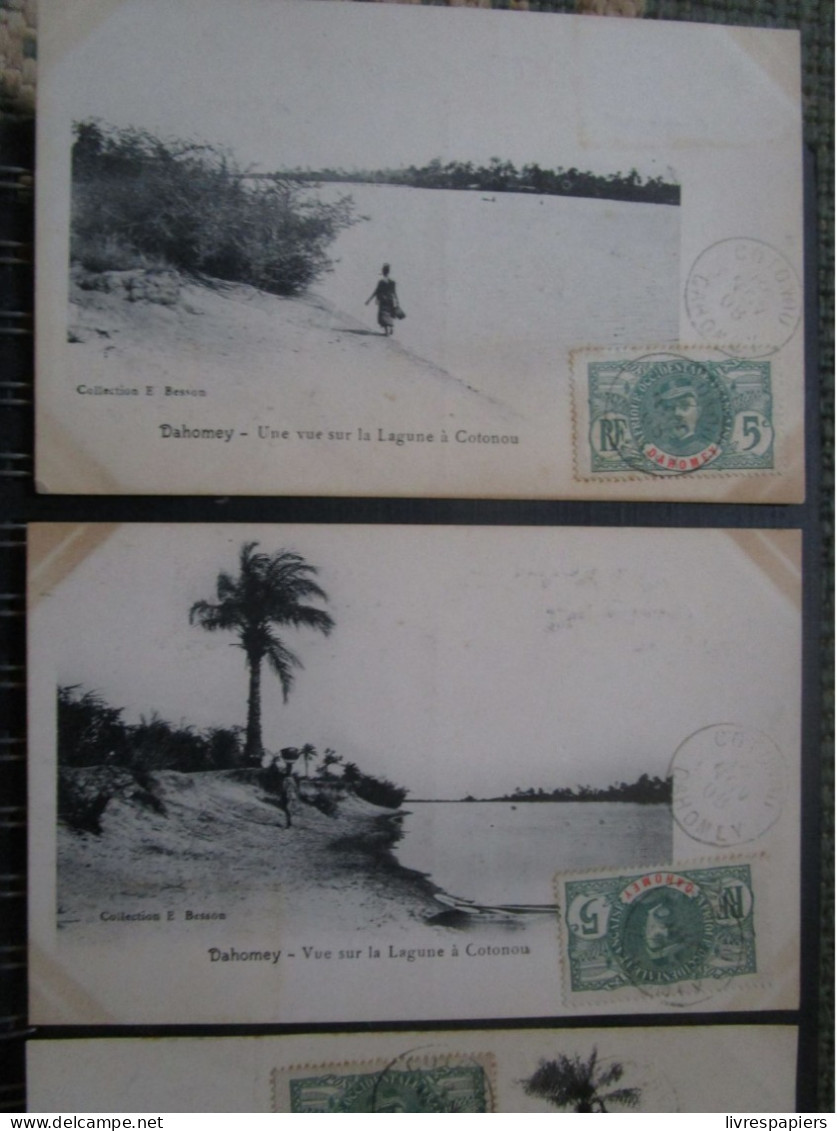 Benin Cotonou Lot 3 Cpa Timbrée Dahomey - Benin