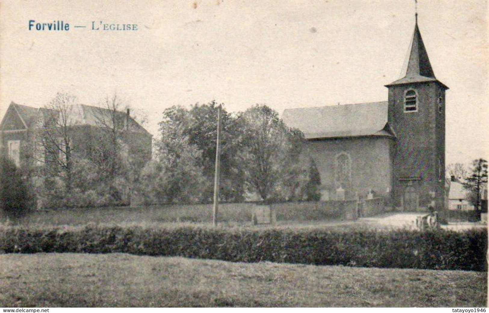 Forville L'église Voyagé En 1921 - Fernelmont