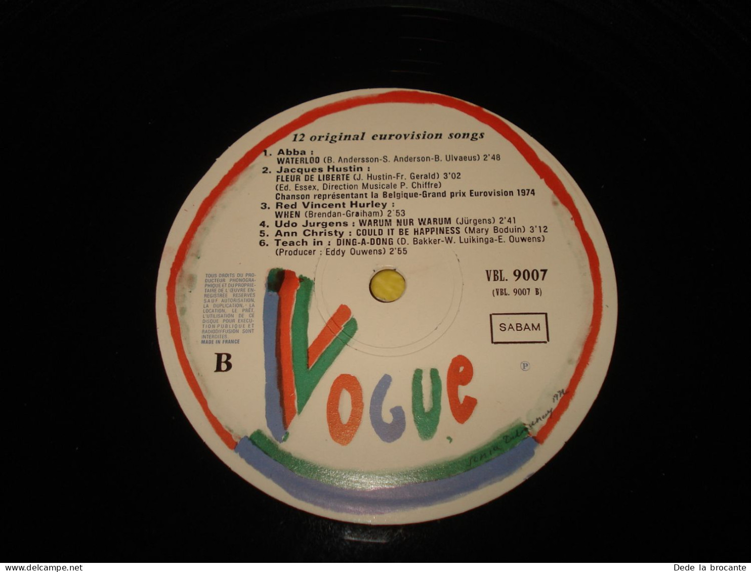 B12 /  12 Original Eurovision Songs - LP – Vogue – VBL 9007 - BE 1977   N.M/EX - Disco & Pop