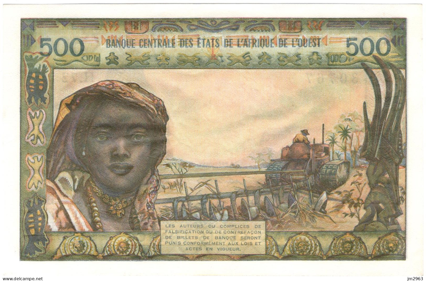 BCEAO 500 FRANCS UNC  H.72 B 30767 - États D'Afrique De L'Ouest