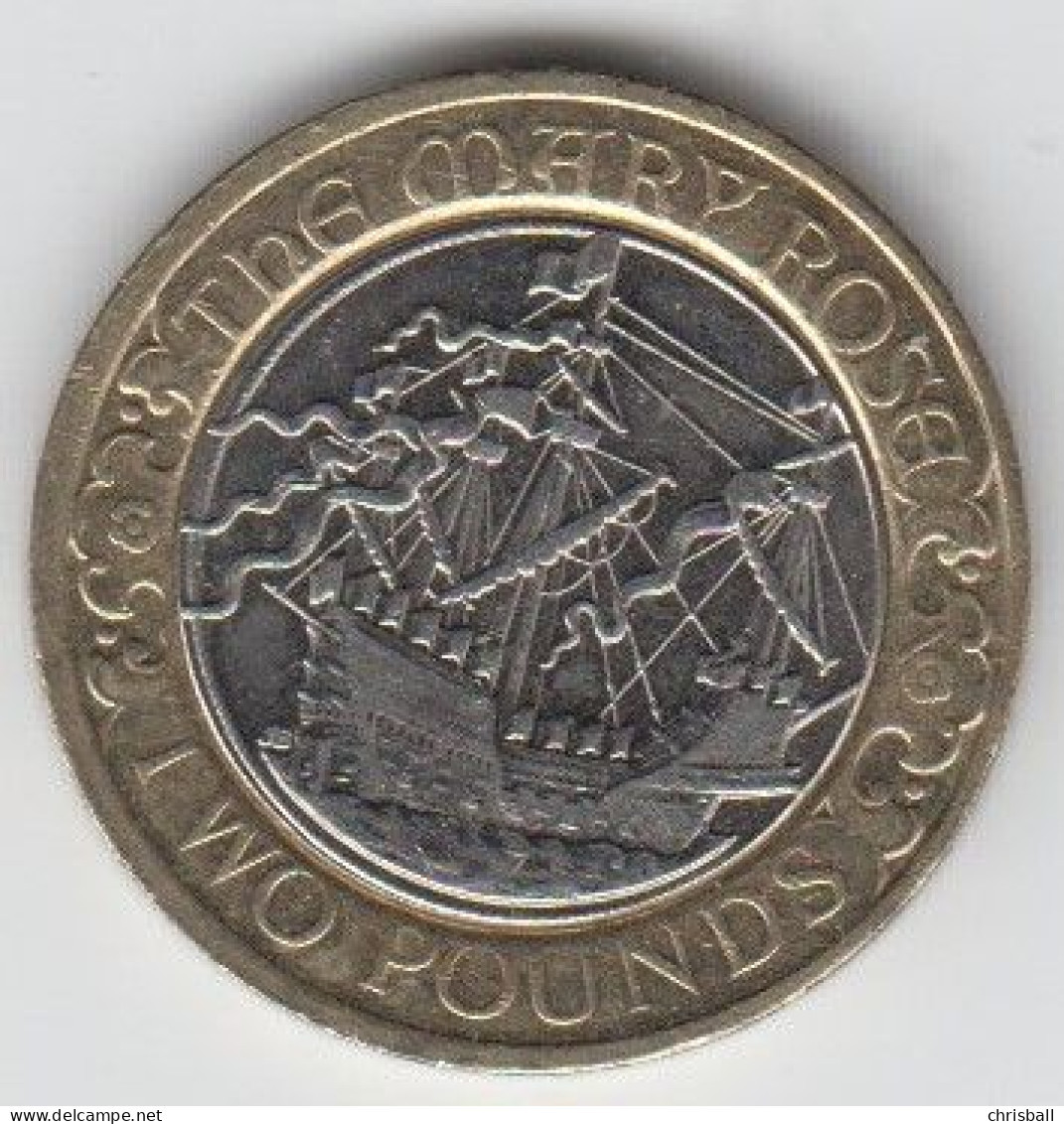 Great Britain UK £2 Coin Mary Rose 2011 Circulated - 50 Pence