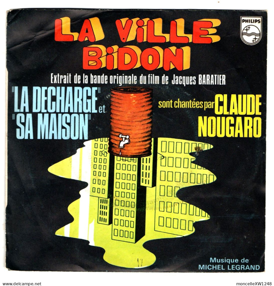 Claude Nougaro - 45 T SP BOF La Ville Bidon (1976) - Soundtracks, Film Music