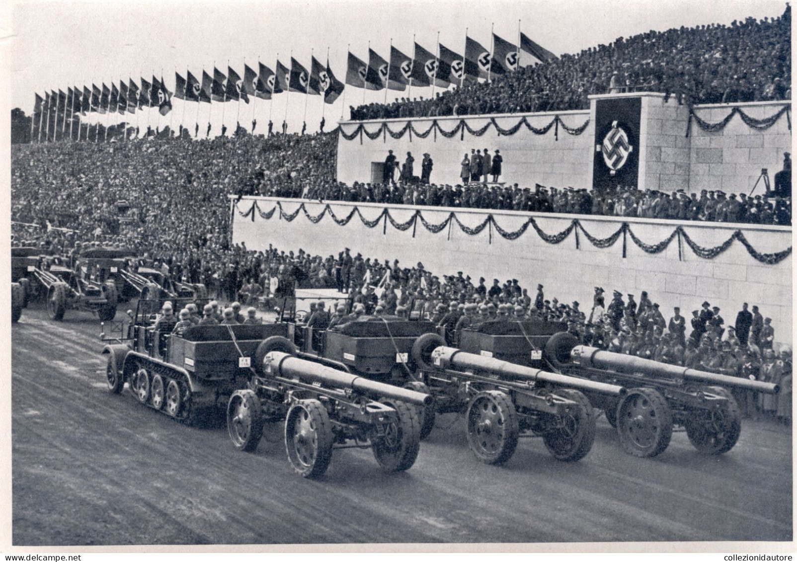 SAMMELWERK N 15 ADOLF HITLER CIGARETTEN SERIE COMPLETA DI 25 FOTOGRAFIE ORIGINALI MISURE 12X17 CM ERA NAZISTA 1922-1945