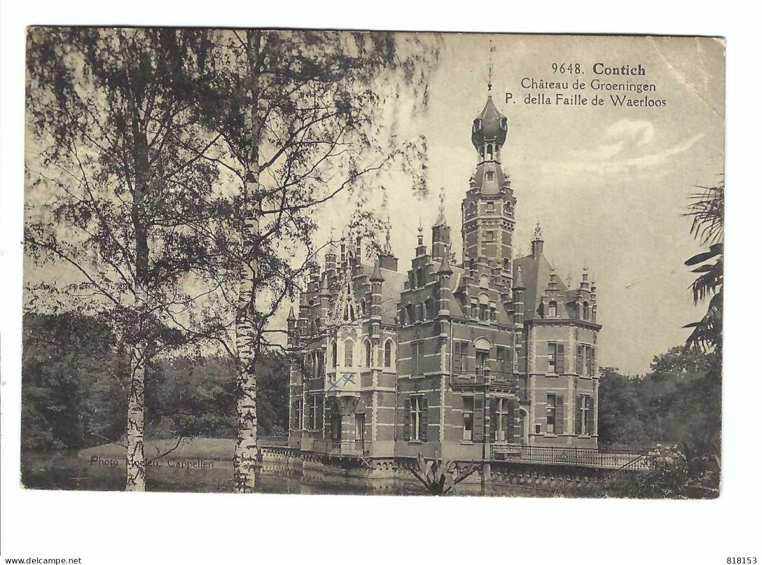 Kontich   9648   Château De Groeningen P. Della Faille De WaerloosPhoto Hoelen , Cappellen  1928 - Kontich