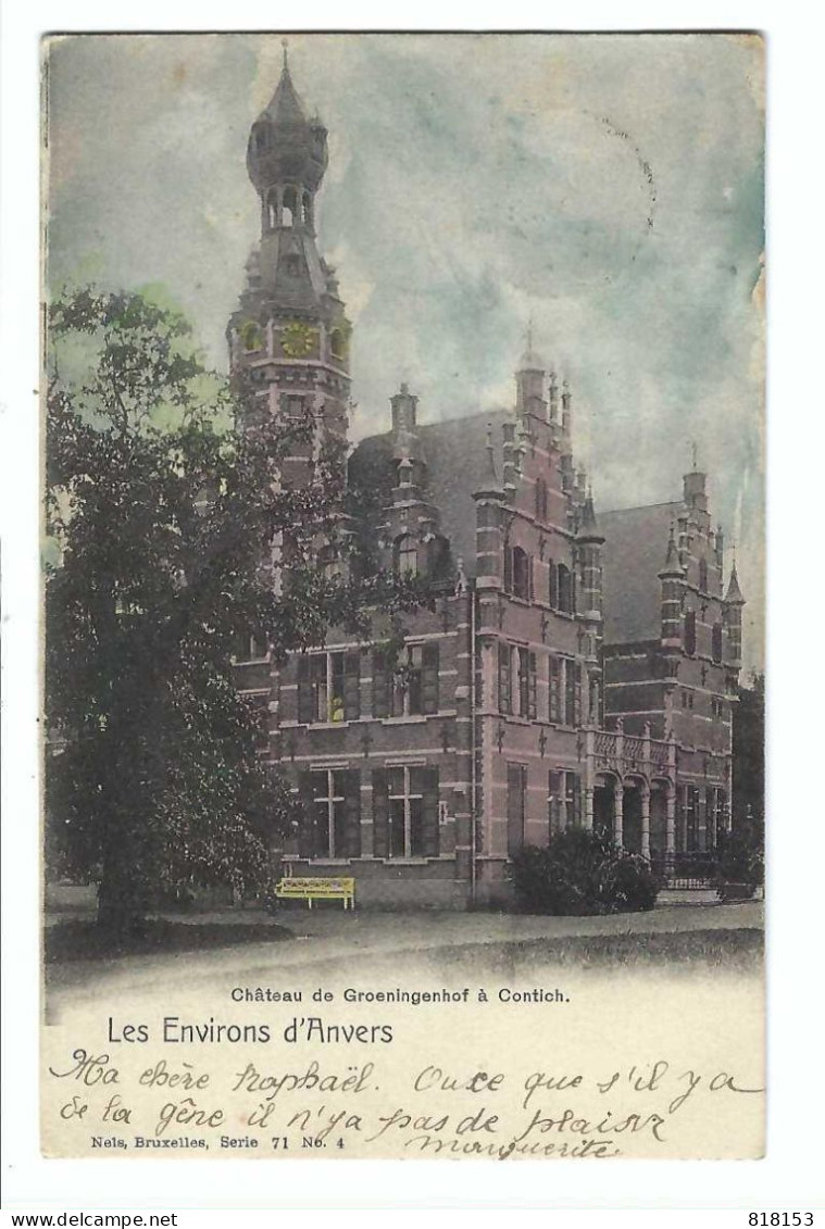 Kontich     Château De Groeningen Hof à Contich 1901 - Kontich