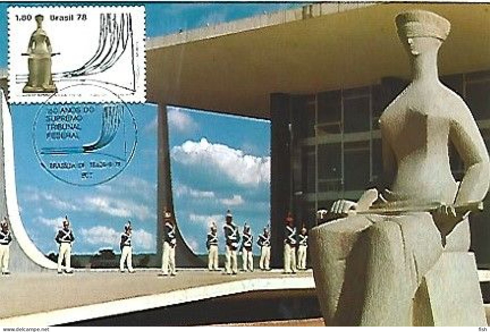 Brazil & Maximum Card, Brasília, Tribunal De Justiça Da União, Brasília 1978 (71) - Maximum Cards